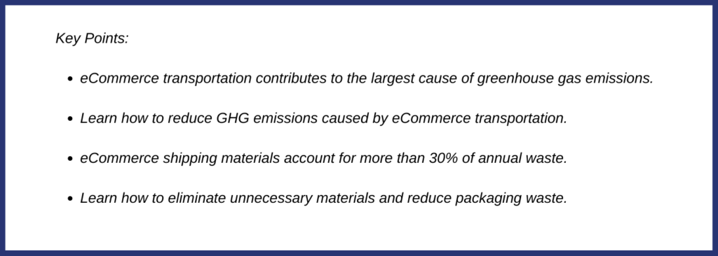 the environmental impacts of ecommerce